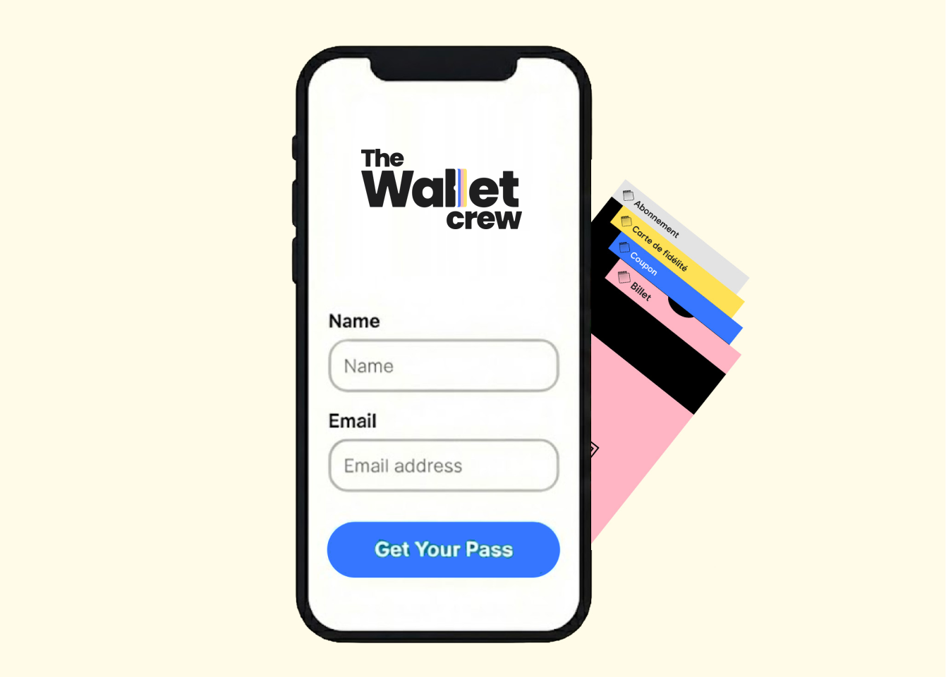 Example enrolment form used to collect customer data before pass issuance